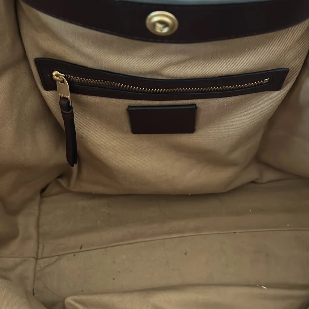 AllSaints Quilted Leather Tote in Deep Brown